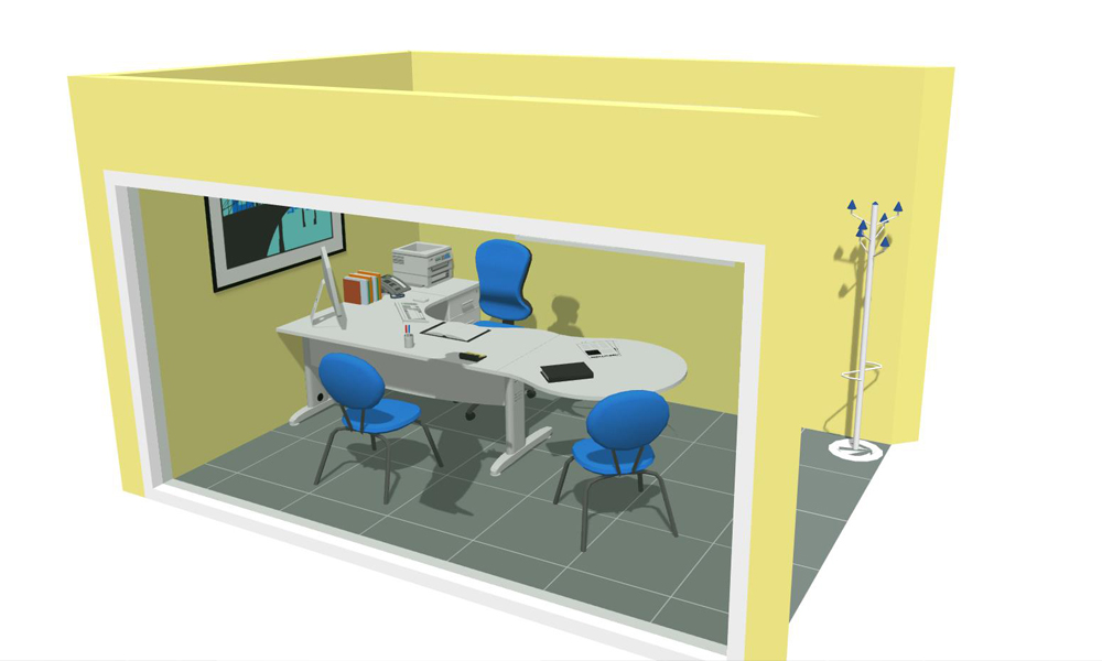 Modélisation 3D de bureaux professionnels - Lot